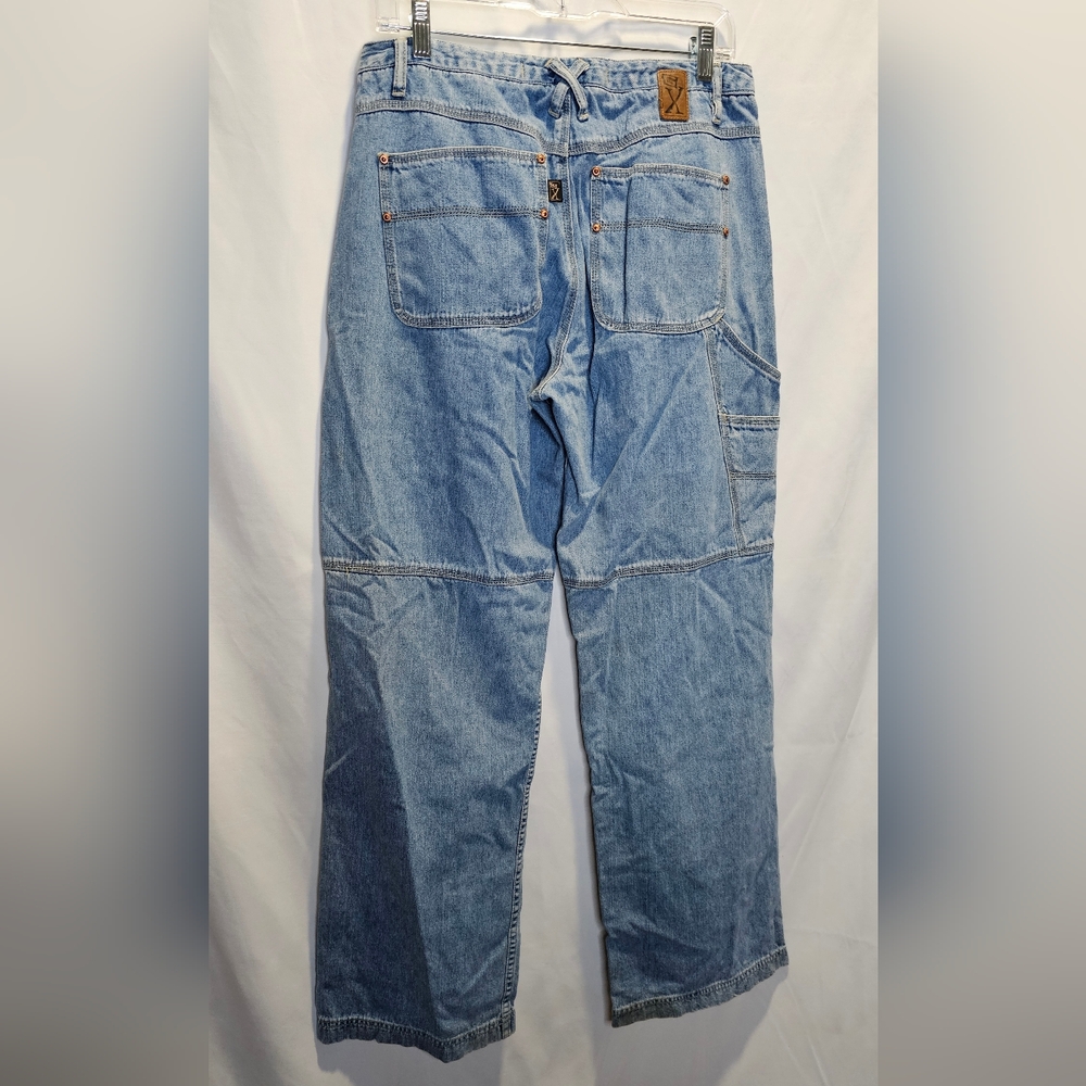 GX Vintage 90s Y2K Know Who You Are Jeans 30x30 Carpenter Baggy Wide Leg Jeans - Picture 8 of 15
